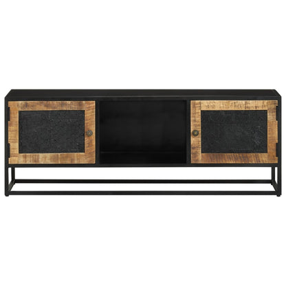 Tv Skříňka 110 X 30 X 40 Cm Masivní Mangovníkové Dřevo A Železo