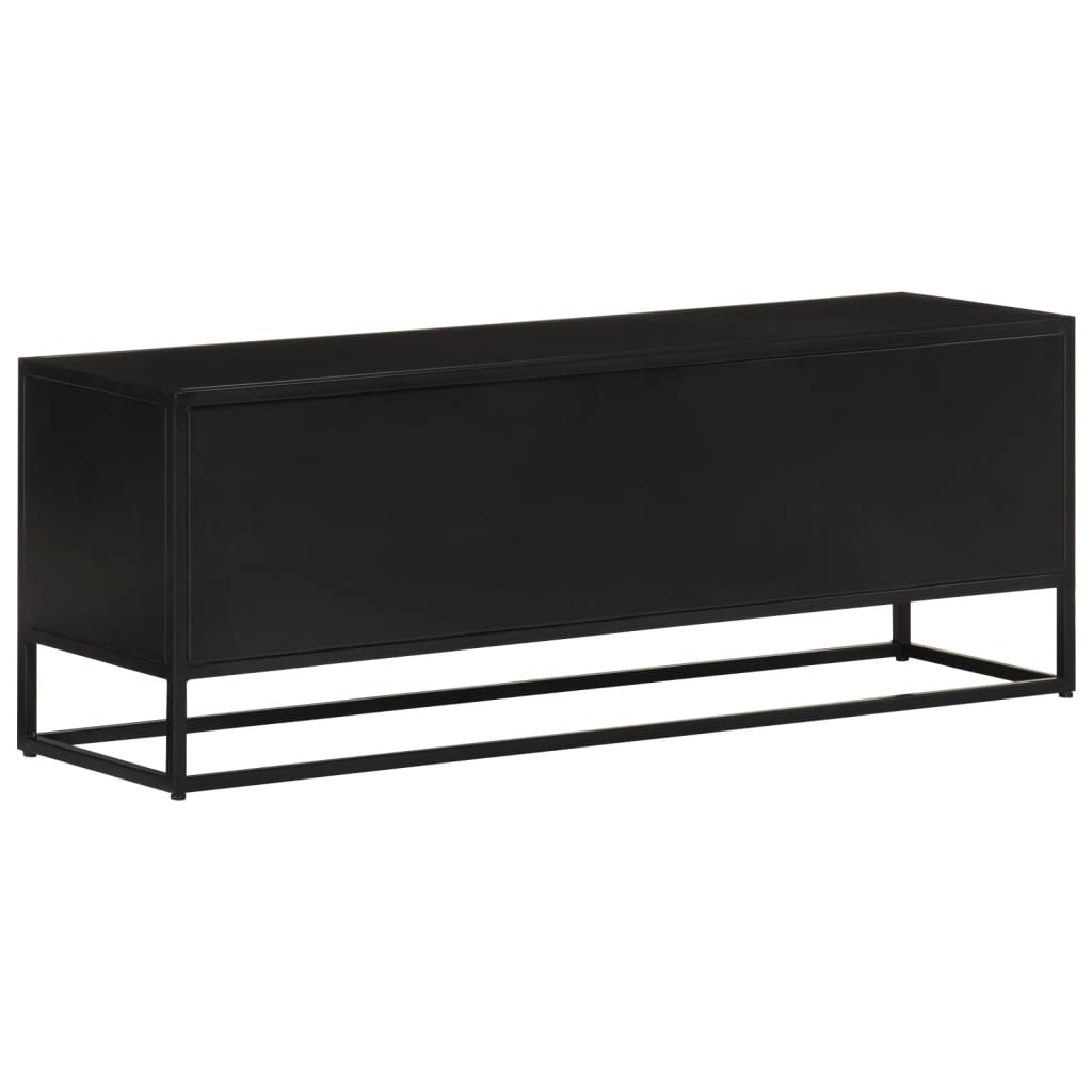 Tv Skříňka 110 X 30 X 40 Cm Masivní Mangovníkové Dřevo A Železo