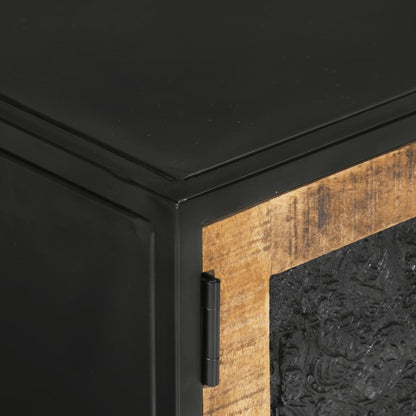 Tv Skříňka 110 X 30 X 40 Cm Masivní Mangovníkové Dřevo A Železo