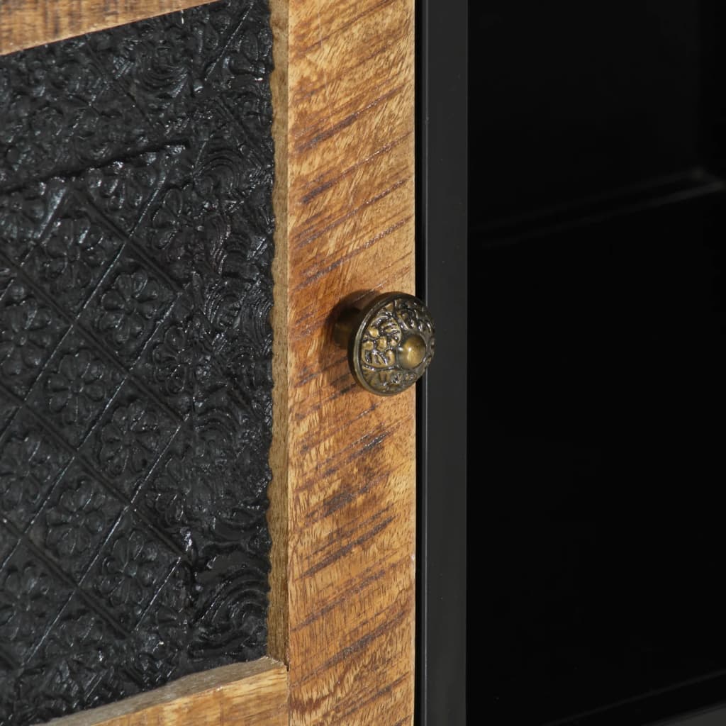 Tv Skříňka 110 X 30 X 40 Cm Masivní Mangovníkové Dřevo A Železo
