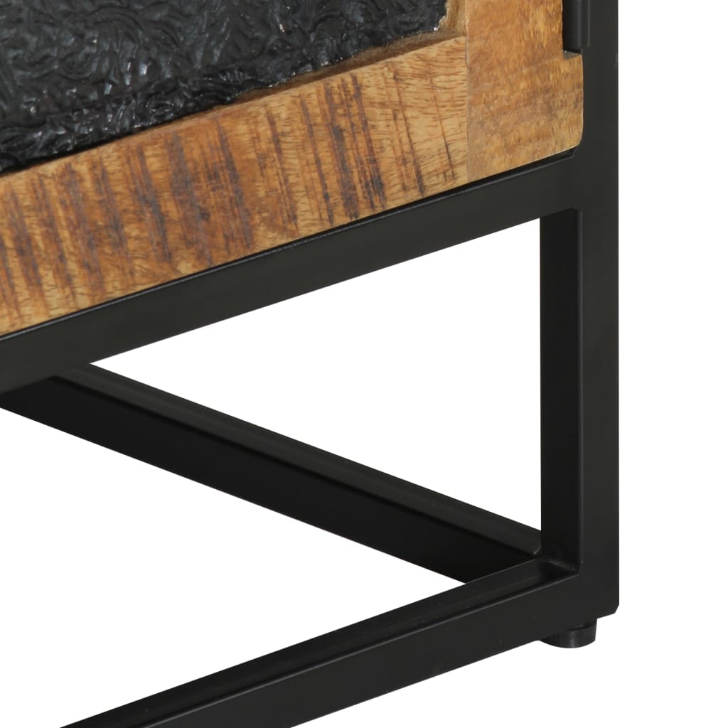 Tv Skříňka 110 X 30 X 40 Cm Masivní Mangovníkové Dřevo A Železo