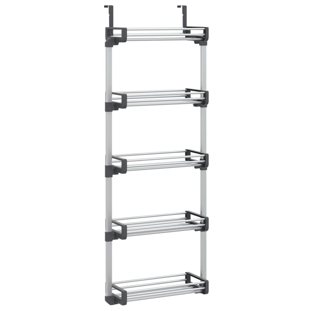 Dveřní Organizér S 5 Policemi 52 X 20 X 135 Cm Hliník