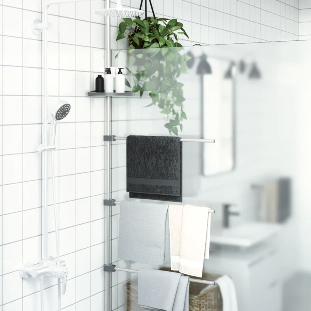 Držák Na Ručníky 47 X 280 Cm Hliník Tmavě Hnědá