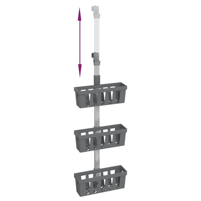 Závěsná Police Do Sprchy 30 X 15 × (67–105) Cm Hliník