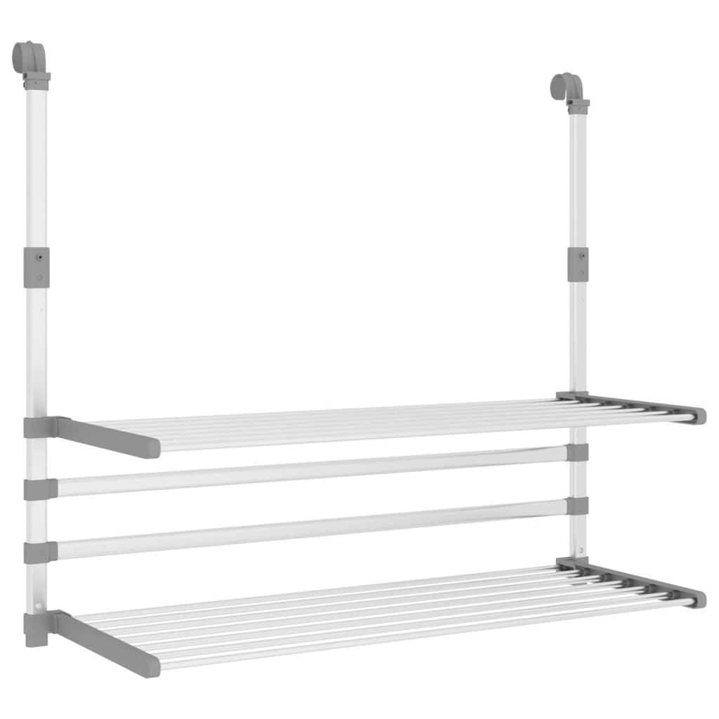 Sušák Na Prádlo Na Balkon 89 X 25 X (60–95) Cm Hliník