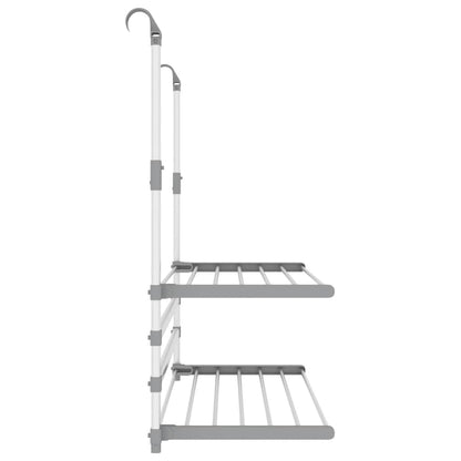 Sušák Na Prádlo Na Balkon 89 X 25 X (60–95) Cm Hliník