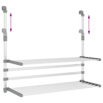 Sušák Na Prádlo Na Balkon 89 X 25 X (60–95) Cm Hliník