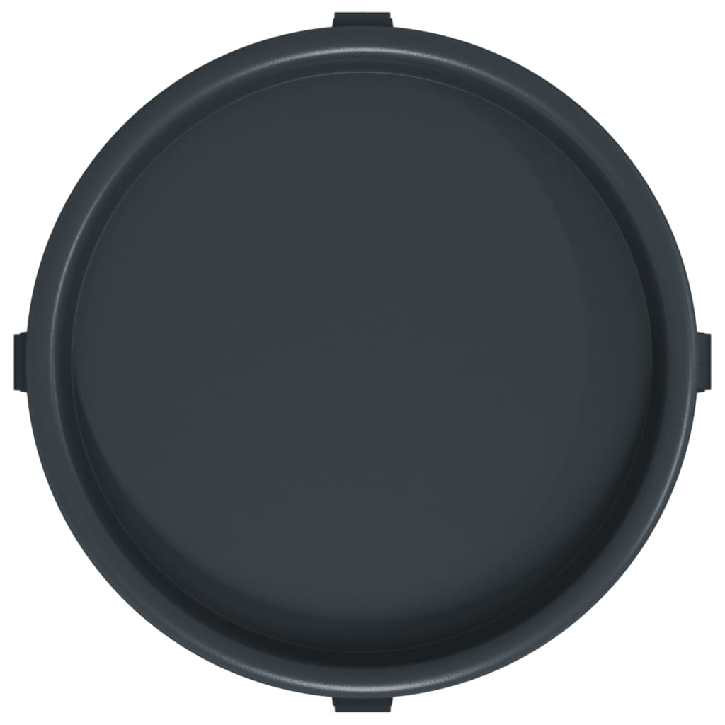 Vozíky Na Rostliny Na Kolečkách 2 Ks Šedé Průměr 34 Cm 35 Kg Černá