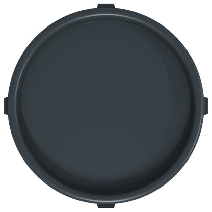 Vozíky Na Rostliny Na Kolečkách 2 Ks Šedé Průměr 34 Cm 35 Kg Černá