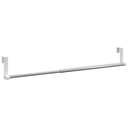 Tyče Na Závěsy 2 Ks Bílé A Stříbrné 40–60 Cm Hliník