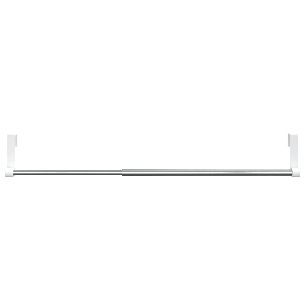 Tyče Na Závěsy 2 Ks Bílé A Stříbrné 40–60 Cm Hliník