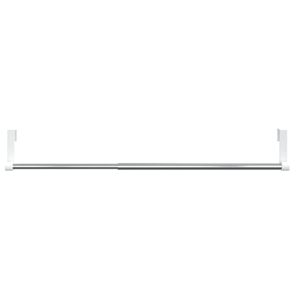 Tyče Na Závěsy 2 Ks Bílé A Stříbrné 40–60 Cm Hliník