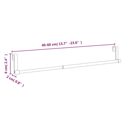 Tyče Na Závěsy 2 Ks Bílé A Stříbrné 40–60 Cm Hliník