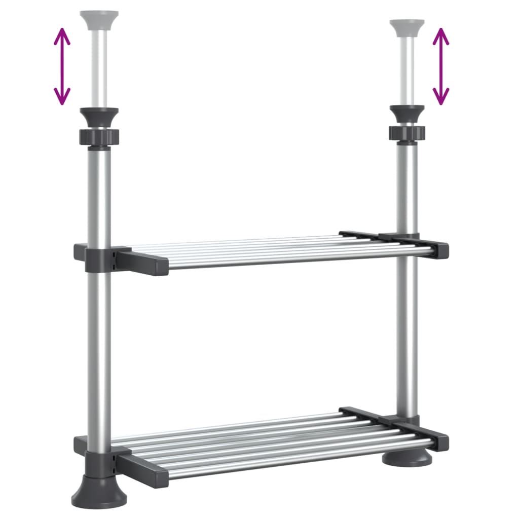 Kuchyňský Regál 50 X 25 X (50–70) Cm Hliník