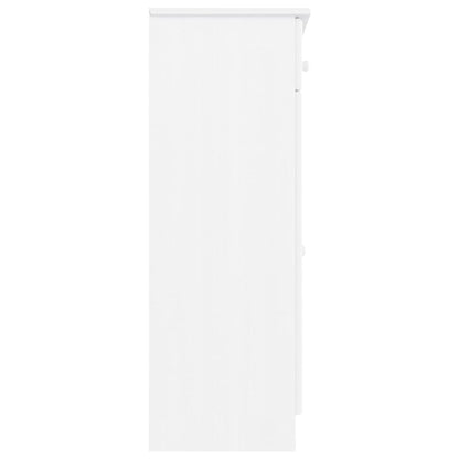 Botník Alta Bílý 77 X 35 X 96 Cm Masivní Borové Dřevo