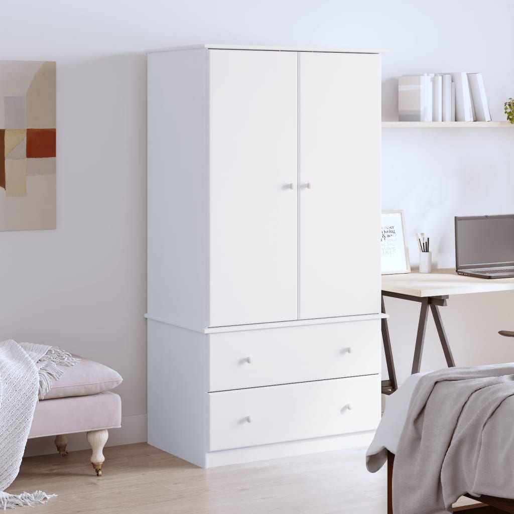 Šatní Skříň Alta 90 X 55 X 170 Cm Masivní Borové Dřevo