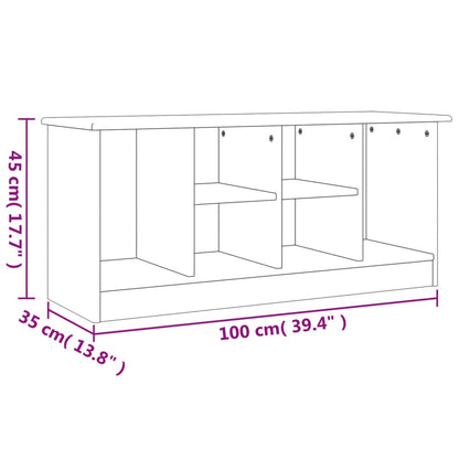 Lavice S Botníkem Alta 100X35X45 Cm Masivní Borové Dřevo