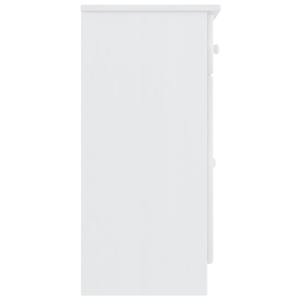 Příborník Alta Bílý 77 X 35 X 73 Cm Masivní Borové Dřevo