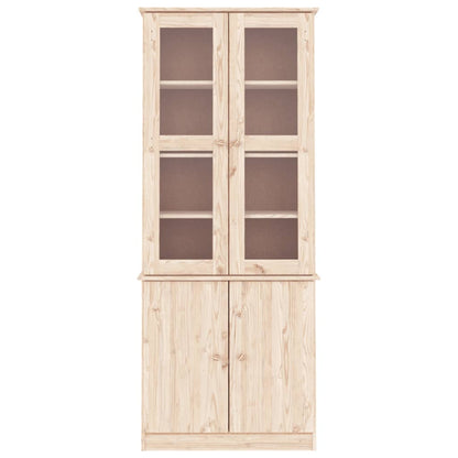 Prosklená Vitrína Alta 77 X 35 X 186,5 Cm Masivní Borové Dřevo