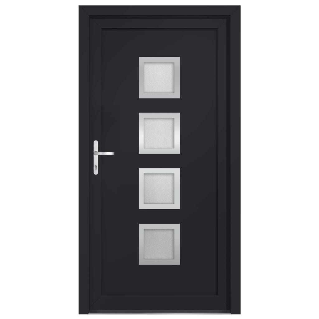 Vchodové Dveře Antracitové Pvc Antracitová Zvenku / Bílá Uvnitř