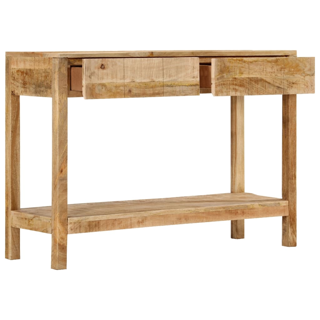 Konzolový Stolek Se 2 Zásuvkami 110X35X75 Cm Masivní Mangovník