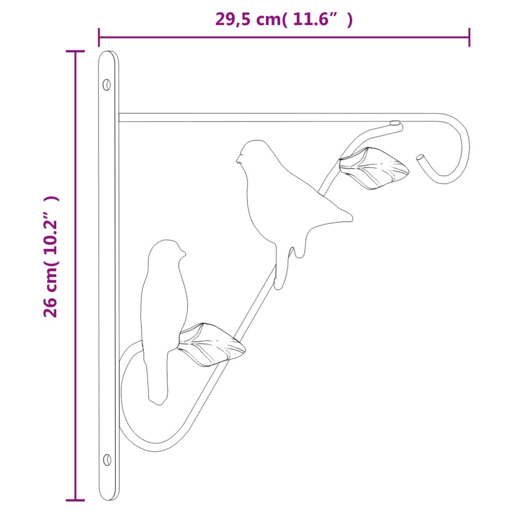 Konzoly Se Závěsnými Košíky S Truhlíky 4 Ks Černé Ocel