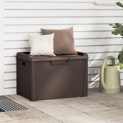 Zahradní Úložný Box S Poduškou Hnědý 125 L Pp