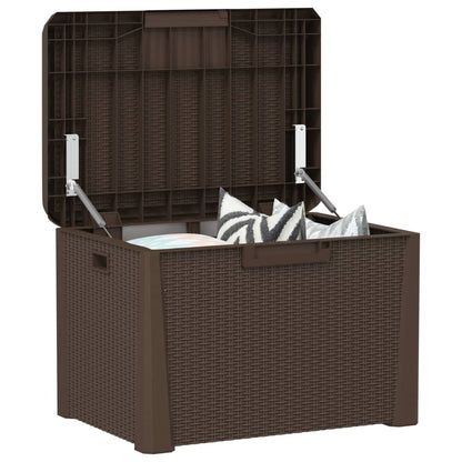 Zahradní Úložný Box S Poduškou Hnědý 125 L Pp