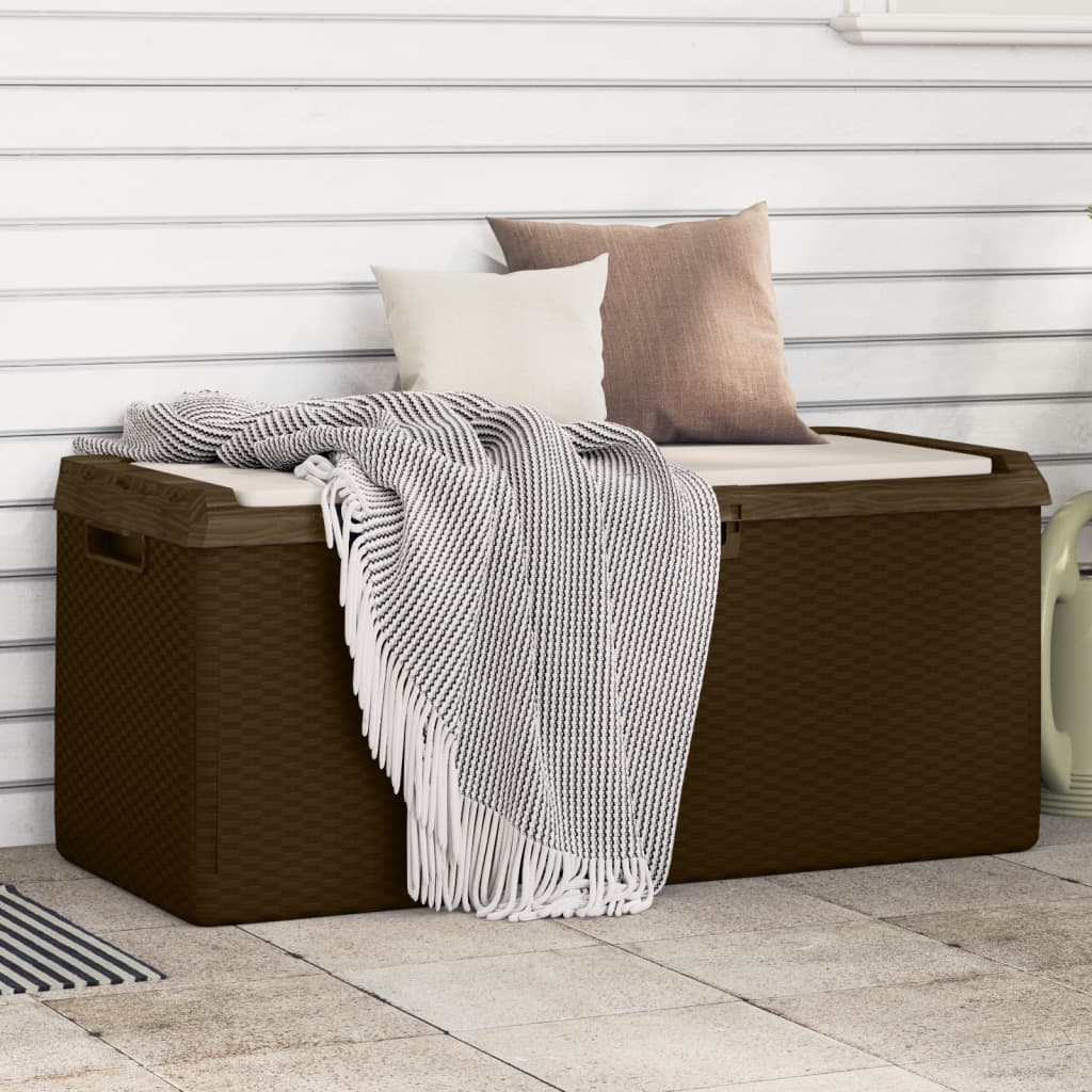 Zahradní Úložný Box S Poduškou Antracitový 350 L Pp