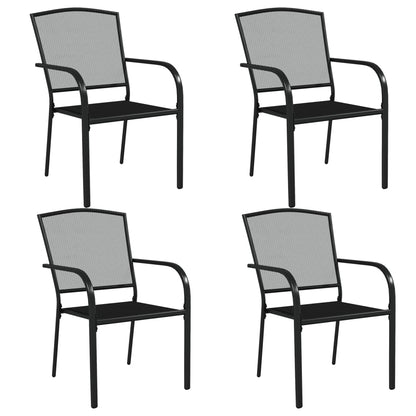 5Dílný Zahradní Jídelní Set Antracitový Ocel