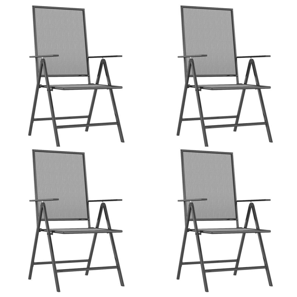 5Dílný Zahradní Jídelní Set Antracitový Ocel