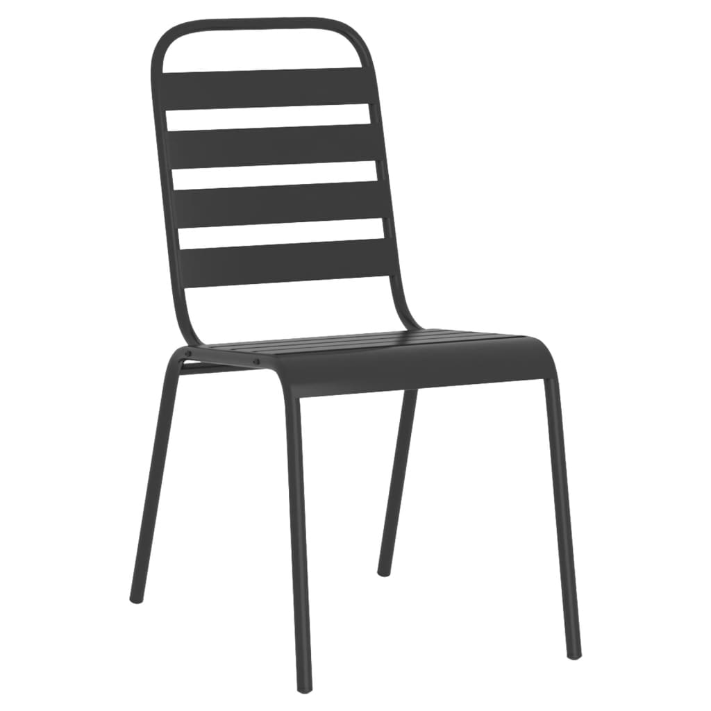 3Dílný Zahradní Jídelní Set Antracitový Ocel
