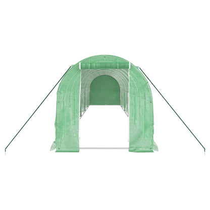 Skleník S Ocelovým Rámem Zelený 20 M²