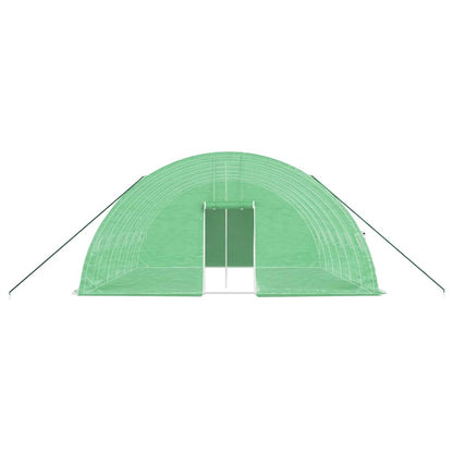 Skleník S Ocelovým Rámem Zelený 36 M² 6 X 6 X 2,85 M