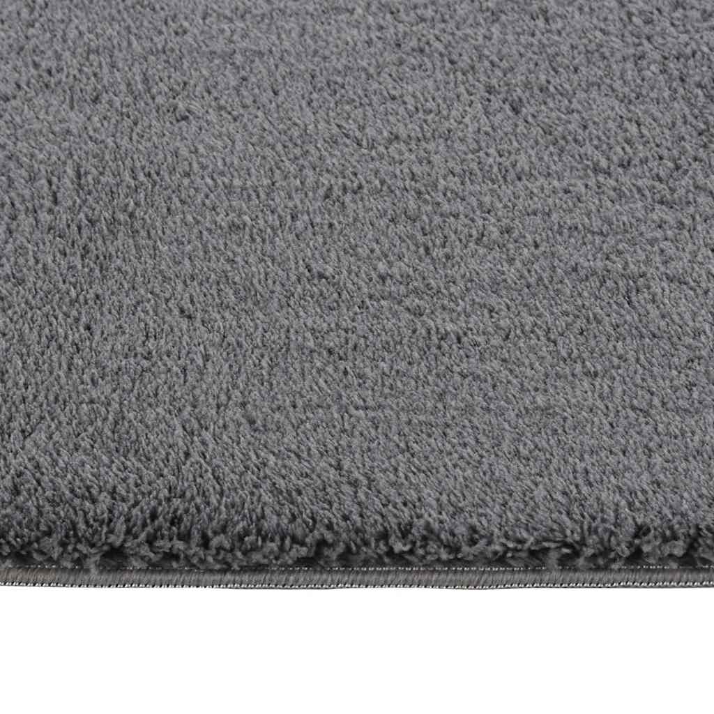 Chlupatý Koberec Antracitový Polyester