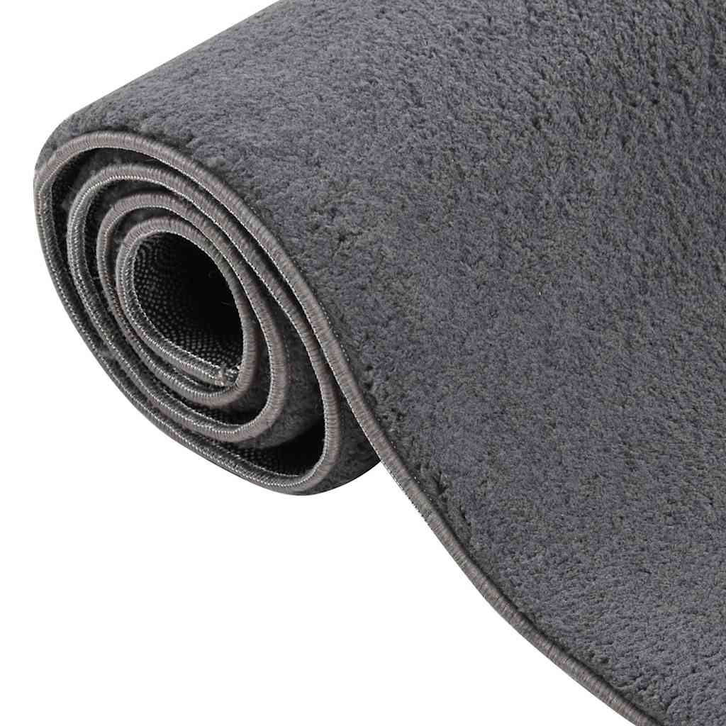 Chlupatý Koberec Antracitový Polyester
