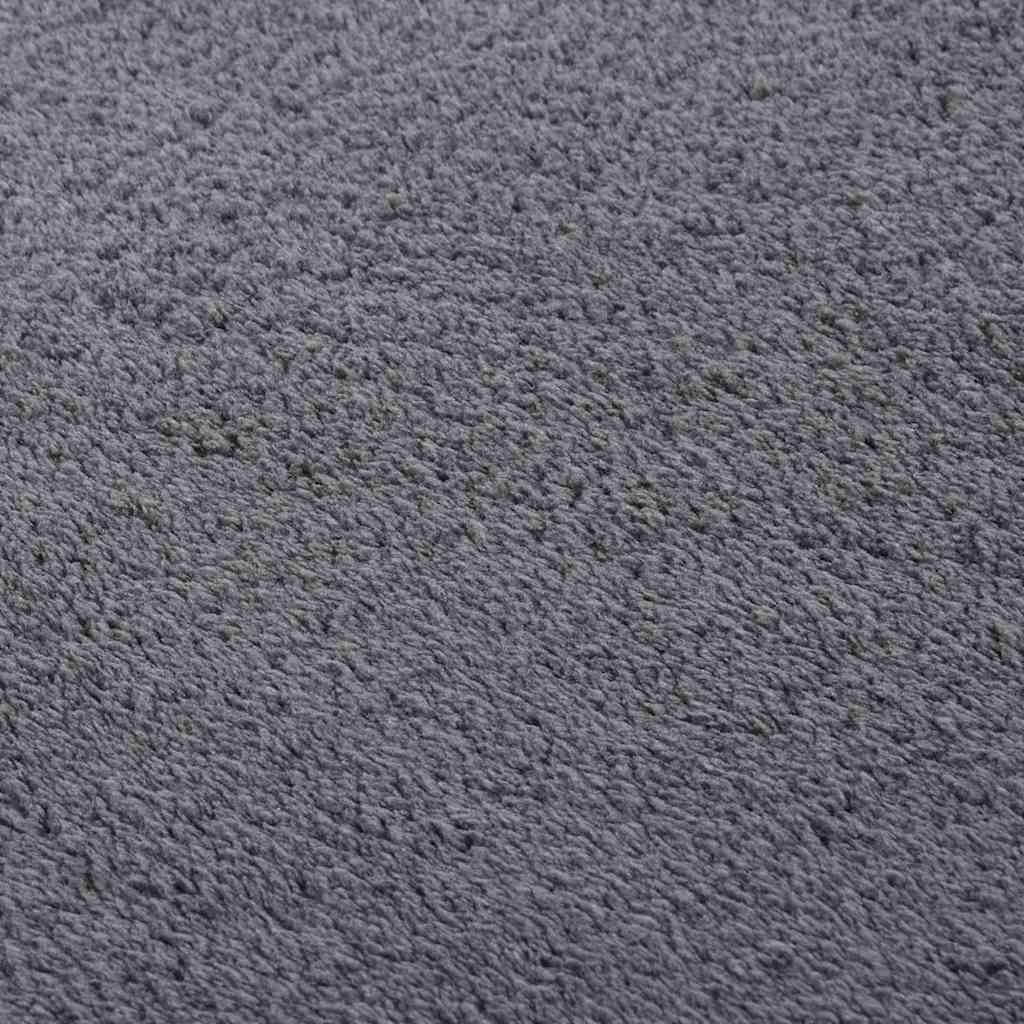 Chlupatý Koberec Antracitový Polyester