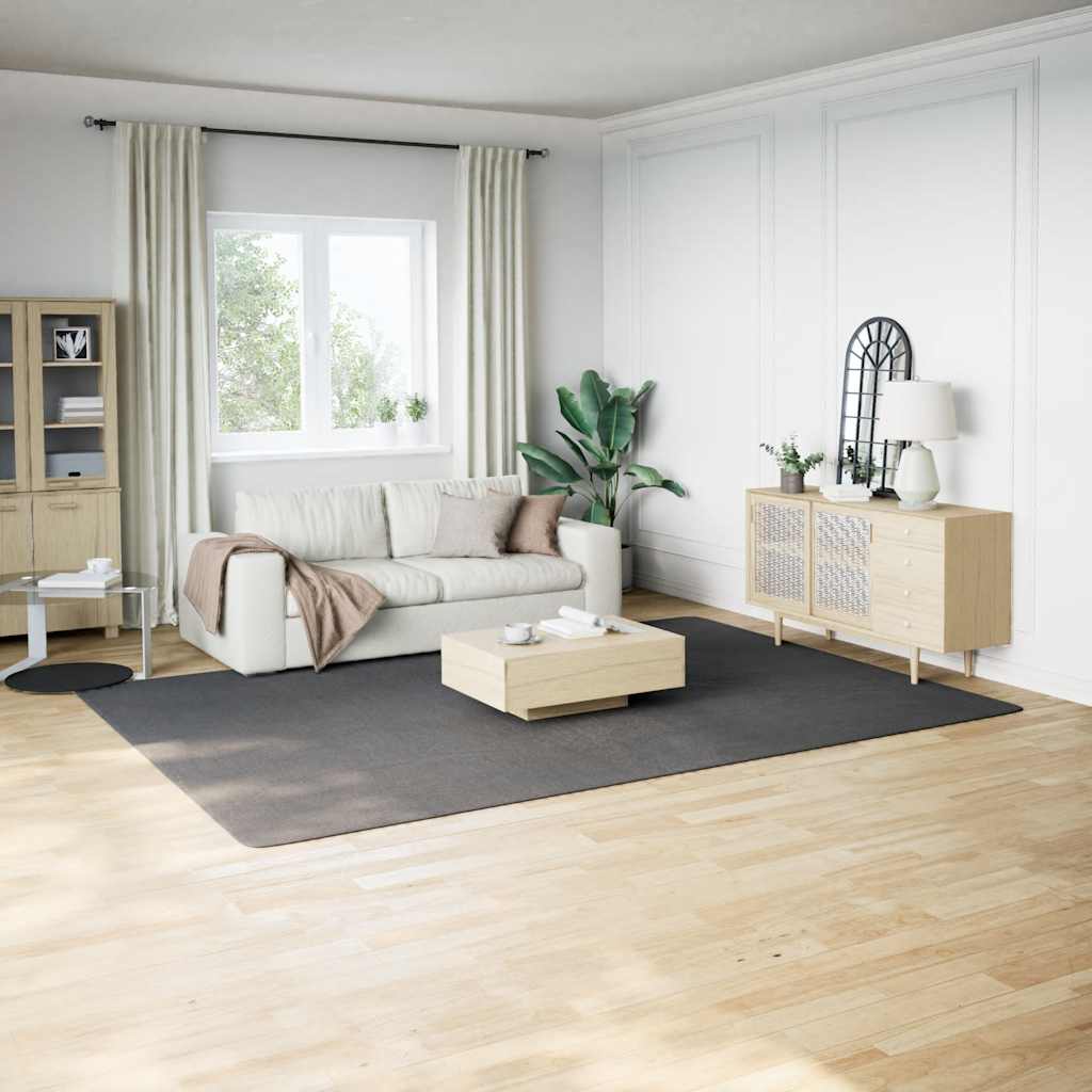 Chlupatý Koberec Antracitový Polyester