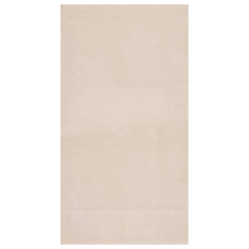 Chlupatý Koberec Béžový 120 X 183 Cm Polyester