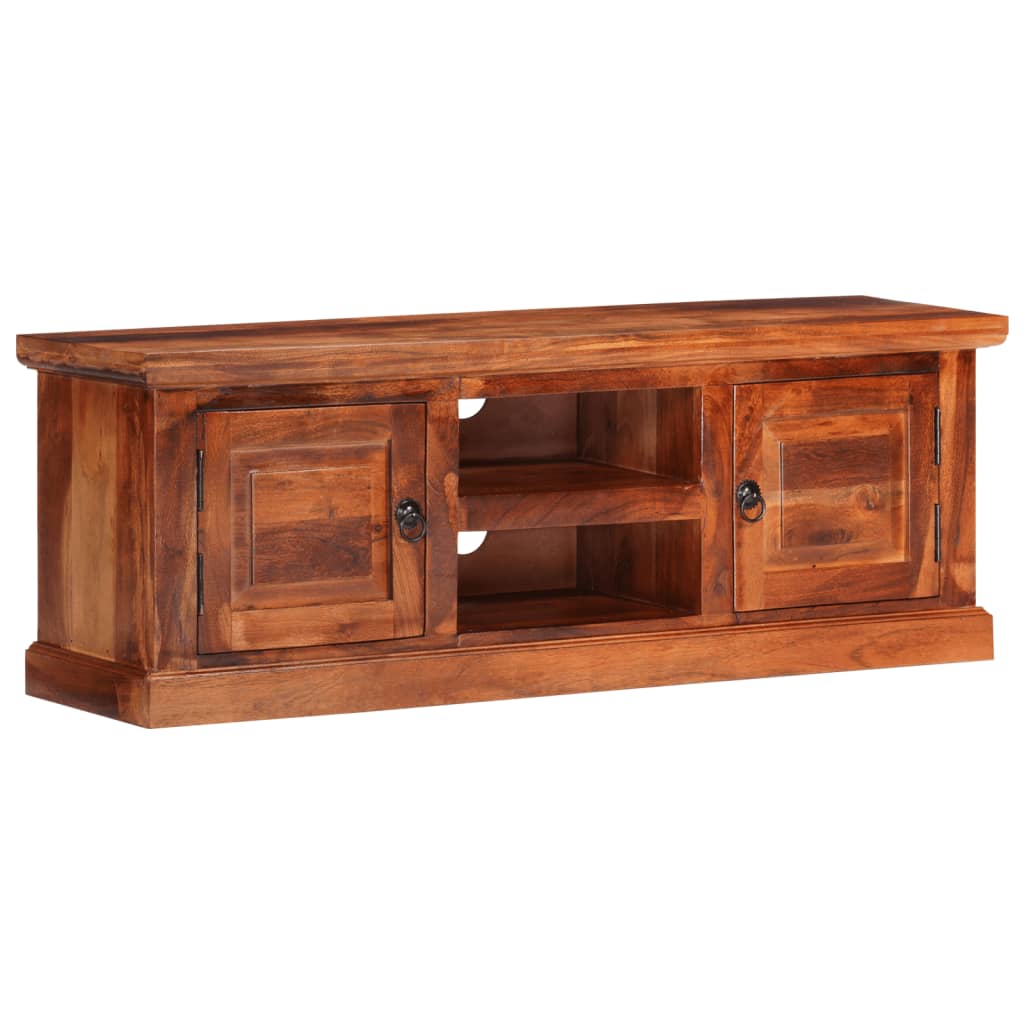 Tv Skříňka S Dvířky 112 X 30 X 40 Cm Masivní Akáciové Dřevo