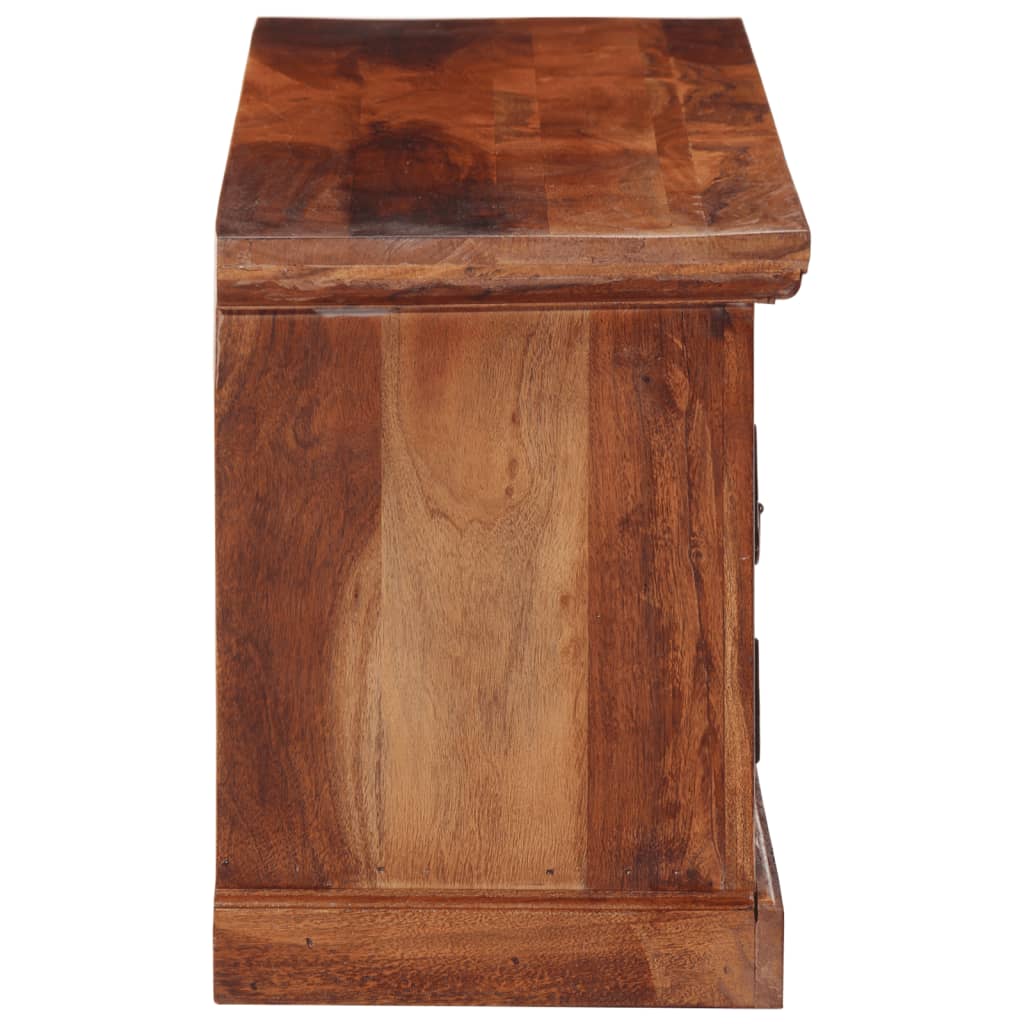 Tv Skříňka S Dvířky 112 X 30 X 40 Cm Masivní Akáciové Dřevo