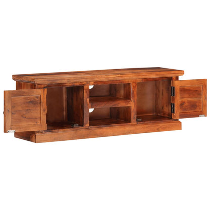 Tv Skříňka S Dvířky 112 X 30 X 40 Cm Masivní Akáciové Dřevo