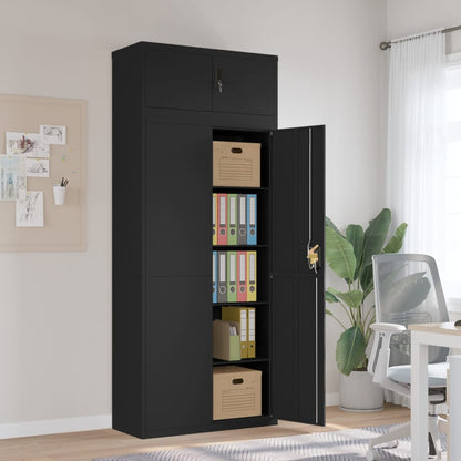 Kartotéka Černá 90 X 40 X 220 Cm Ocel