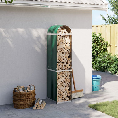 Stojan Na Dřevo Zelený Pozinkovaná Ocel