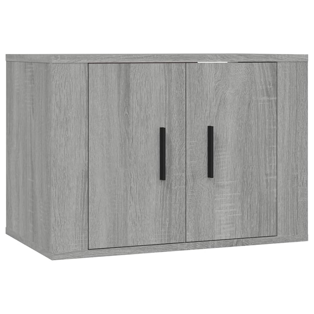 Nástěnné Tv Skříňky 3 Ks Šedé Sonoma 57 X 34,5 X 40 Cm