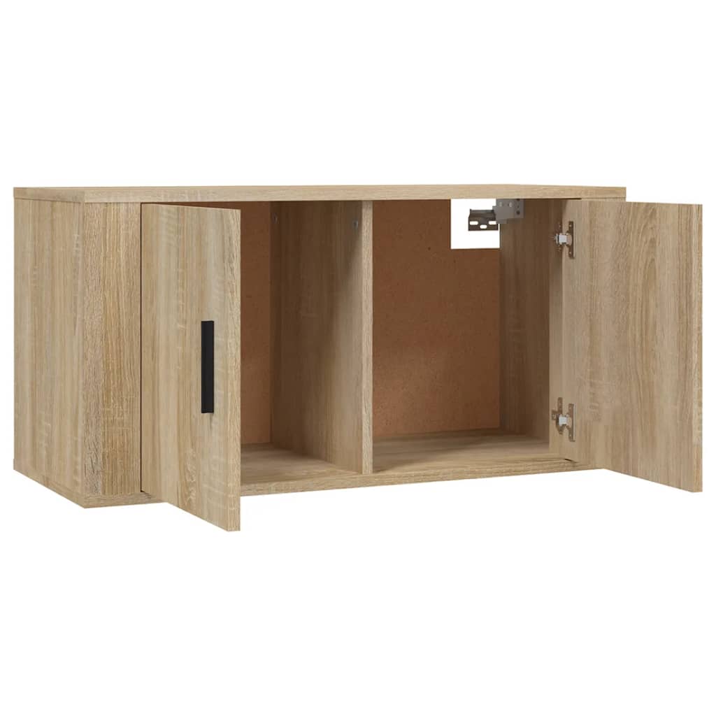 Nástěnné Tv Skříňky 2 Ks Dub Sonoma 80 X 34,5 X 40 Cm