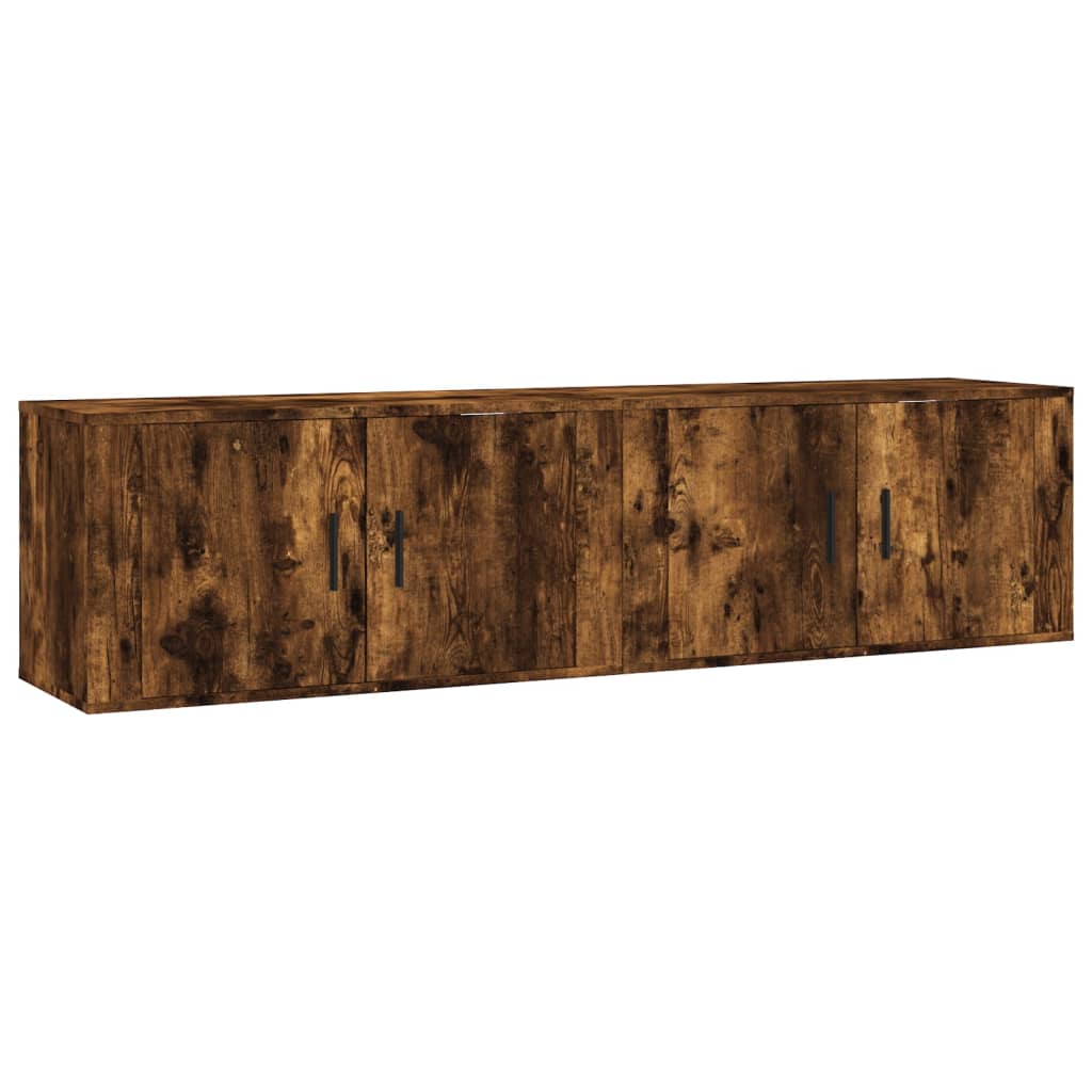 Nástěnné Tv Skříňky 2 Ks Kouřový Dub 80 X 34,5 X 40 Cm