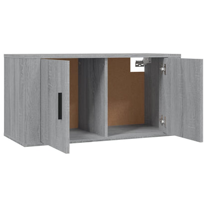 Nástěnné Tv Skříňky 2 Ks Šedé Sonoma 80 X 34,5 X 40 Cm