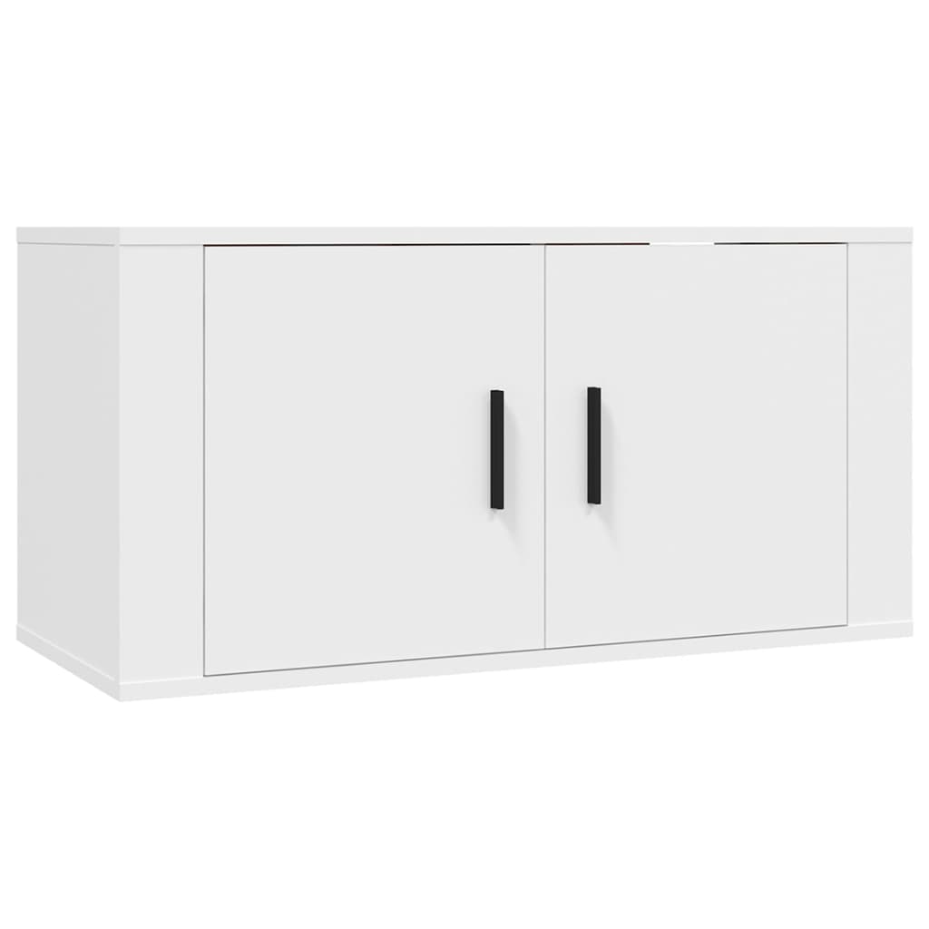 Nástěnné Tv Skříňky 3 Ks Bílé 80 X 34,5 X 40 Cm