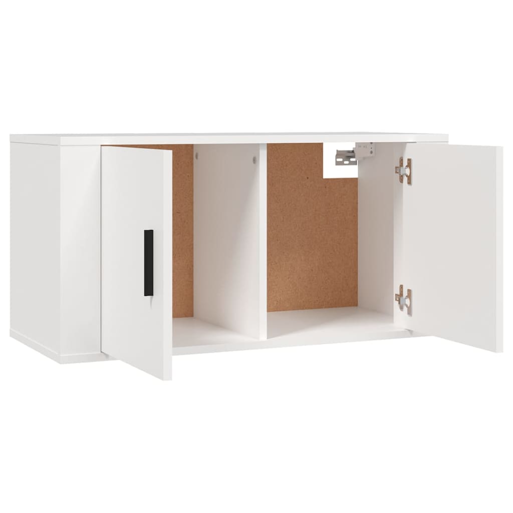 Nástěnné Tv Skříňky 3 Ks Bílé 80 X 34,5 X 40 Cm
